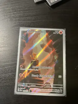 Pokemon TCG Charmander 168/165 Sv: Scarlet & Violet 151 IR Full Art Holo EN - Image 1
