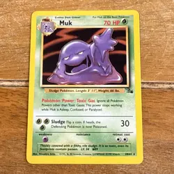 Pokemon TCG Muk Fossil 28/62 Regular Rare LP. - Image 1