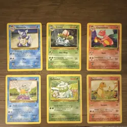 Vintage Pokemon Starters + 2nd Evolution BASE SET 2 LOT! Bulbasaur charmander… - Image 1
