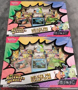 Pokemon Ascended Heroes First Partner Deluxe Pin Collection Sealed New Lot Of 2 - Image 1