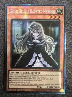 Yugioh Ghost Belle & Haunted Mansion RA01-EN011 Prismatic Collectors Rare NM - Image 1