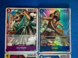 Usopp One Piece TCG 4-card lot OP03 Super Rare+OP05 Uncommon+more PWE - Image 3