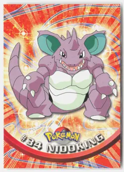 Nidoking #34 Topps Trading Cards Series 1 Pokemon Near Mint - Image 1
