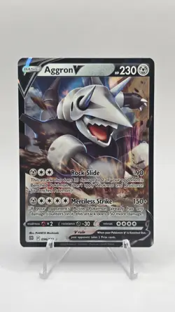 Pokemon Aggron v Ultra Rare Holo Card Brilliant Stars 96/172 NM Full Art - Image 1