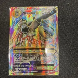 Pokemon TCG Mega M Blastoise EX Evolutions Full Art Ultra Rare Holo Card 102/108 - Image 1