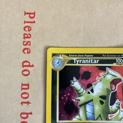 Pokemon Tyranitar Neo Discovery Amazing Holo Swirl Card 12/75 Unlimited Rare LP - Image 3
