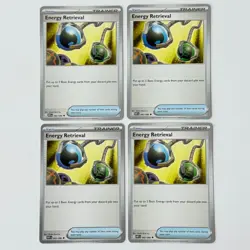 x4 Energy Retrieval 082/086 (Playset) - White Flare - x4 Playset Pokemon TCG NM - Image 1