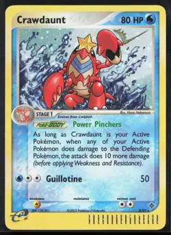 Crawdaunt 3/97 EX Dragon 2003 Rare Holo SWIRL E-Reader Vintage Pokemon Card TCG - Image 1