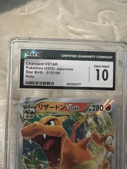 2022 POKEMON JAPANESE CHARIZARD VSTAR STAR BIRTH HOLO 015/100 CGC 10 - Image 2