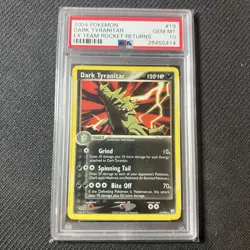 Pokemon Dark Tyranitar EX Team Rocket Returns NON Holo Rare #19 PSA 10 Gem Mint - Image 1