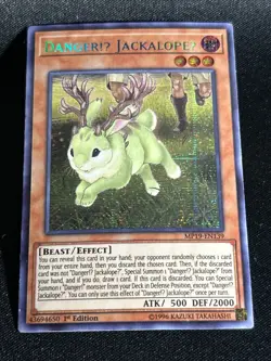 *** DANGER!? JACKALOPE *** PRISMATIC SECRET RARE MP19-EN139 YUGIOH!  - Image 1
