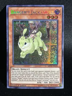 *** DANGER!? JACKALOPE *** PRISMATIC SECRET RARE MP19-EN139 YUGIOH!  - Image 2