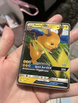 Pokemon TCG Raichu GX Hidden Fates Holo Ultra Rare Card 20/68 NM Condition - Image 1