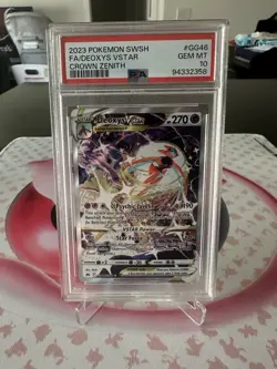 2023 POKEMON SWORD & SHIELD CROWN ZENITH #GG46 FULL ART/DEOXYS VSTAR PSA 10 - Image 1