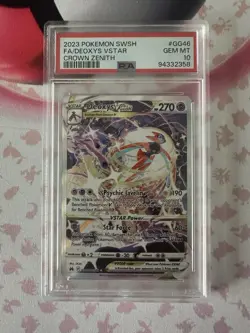 2023 POKEMON SWORD & SHIELD CROWN ZENITH #GG46 FULL ART/DEOXYS VSTAR PSA 10 - Image 2