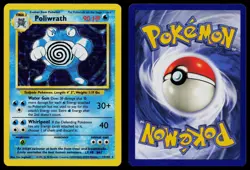 POLIWRATH 13/102 HOLO HOLO RARE BASE SET UNLIMITED POKEMON NM - Image 3