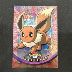 Topps Pokemon Card TV Series 3 Chrome Foil Blue Logo 1st Edition #133 Eevee NM - Image 1