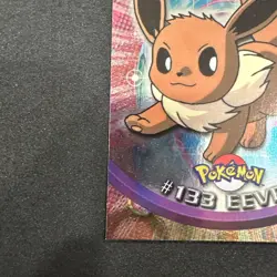 Topps Pokemon Card TV Series 3 Chrome Foil Blue Logo 1st Edition #133 Eevee NM - Image 2