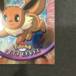 Topps Pokemon Card TV Series 3 Chrome Foil Blue Logo 1st Edition #133 Eevee NM - Image 3