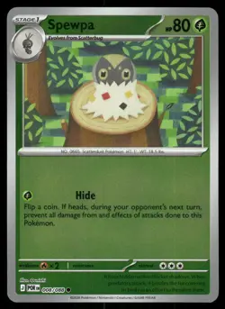 Spewpa 008/088 Common Perfect Order Pokemon Reverse Holo Near Mint - Image 1