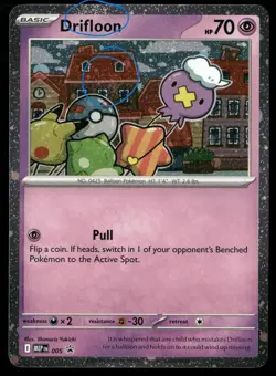 Drifloon 005 Holo Promo ME: Mega Evolution Promo Pokemon NM/M *DOUBLE SWIRL* - Image 1