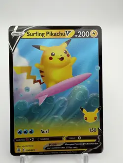 Surfing Pikachu V 008/025 Celebrations 25th Anniversary Ultra Rare Pokemon - Image 1