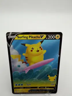 Surfing Pikachu V 008/025 Celebrations 25th Anniversary Ultra Rare Pokemon - Image 3