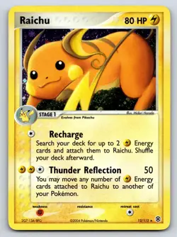 Raichu 12/112 Holo Rare FireRed & LeafGreen Pokemon Moderately Played - Image 1