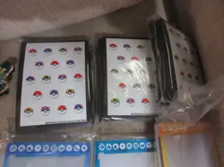 Lot of Pokemon TCG Items Vintage Coins, Pins, Deck Sleeves, Binders and Figure - Image 5