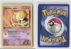 Sabrina's Abra 1st Edition #91/132 Gym Heroes Common Pokemon TCG LP - Image 3