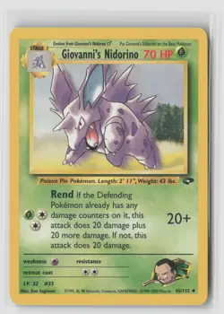 Giovanni's Nidorino #45/132 Gym Challenge Uncommon Pokemon TCG LP - Image 1
