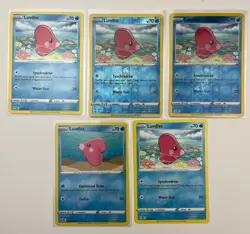 Pokemon Card Lot Of 5 Luvdisc Sword Shield Crown Zenith 2023 Reverse Holo - Image 1