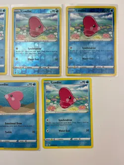 Pokemon Card Lot Of 5 Luvdisc Sword Shield Crown Zenith 2023 Reverse Holo - Image 3