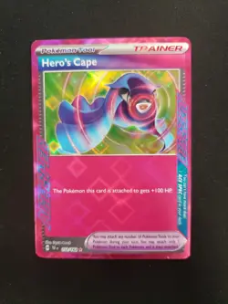 Hero's Cape 152/162 Ace Spec Rare SV05: Temporal Forces Holo Pokemon TCG NM - Image 1