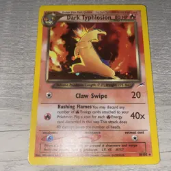 Pokemon TCG Dark Typhlosion Holo Rare Neo Destiny 10/105 Vintage Card - Image 1