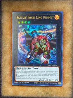 Yugioh Battlin' Boxer King Dempsey LD10-EN036 Ultra Rare 1st Ed NM - Image 1