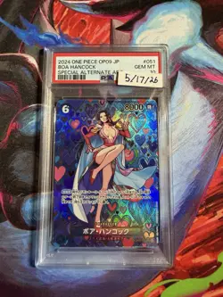 OPTCG OP09 PSA 10 Boa Hancock OP09-051 SP Special Alt Art One Piece CCG JPN 2024 - Image 1