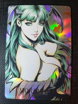 Morrigan Darkstalkers Goddess Anime Waifu Holo Foil Art Card ACG Carddass Sexy - Image 1