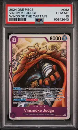 2024 One Piece CCG Vinsmoke Judge #062 Wings of the Captain PSA 10 - Image 1