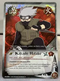 Kakashi Hatake PR 009R First Edition Naruto CCG Wavy Foil Card - Image 1