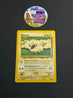 Pokemon TCG Mareep 65/111 - English Neo Genesis Non Holo Card NM - Image 1