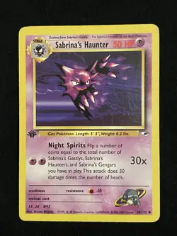 Pokemon | Sabrina's Haunter | 58/132 | Gym Heroes | 1st Ed. | Regular Uncommon - Image 1
