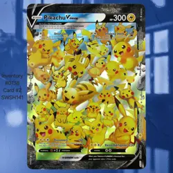 Pikachu V-UNION SWSH141 Jumbo Pokemon TCG Celebrations Promo Card NM-MINT☆ - Image 1