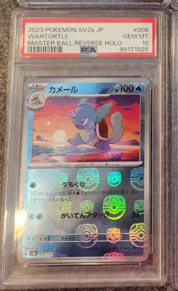 Wartortle - (Master Ball Pattern) 008/165 Sv2a: Pokemon Card 151 Holo (Japanese) - Image 1