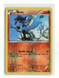 RIOLU 45/124 REVERSE HOLO FATES COLLIDE POKEMON TCG LP - Image 1