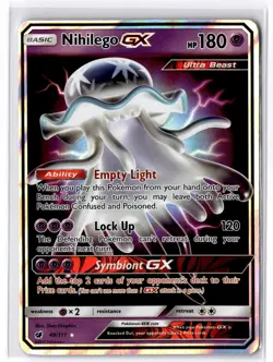 Nihilego GX 49/111 Holo GX Rare Crimson Invasion Pokemon Holo Lightly Played - Image 1