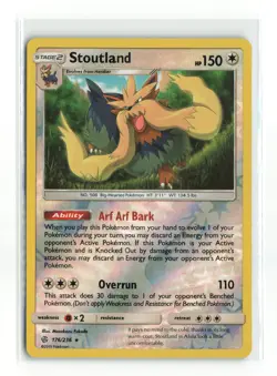 STOUTLAND 176/236 COSMIC ECLIPSE REVERSE HOLO POKEMON TCG NM-LP - Image 1