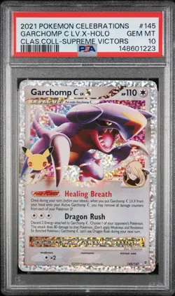 GARCHOMP C LV.X HOLO 145 CELEBRATIONS CLASSIC COLLECTION POKEMON PSA 10 - Image 1