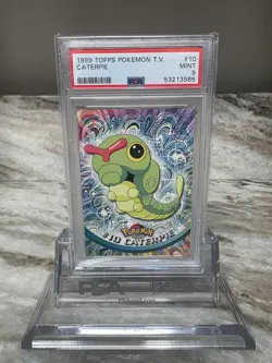 1999 TOPPS POKEMON TV #10 CATERPIE PSA 9 - Image 1