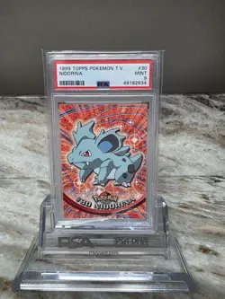 🔥 1st Edition, Blue Logo 🔥 1999 TOPPS POKEMON TV #30 NIDORINA PSA 9 - Image 1